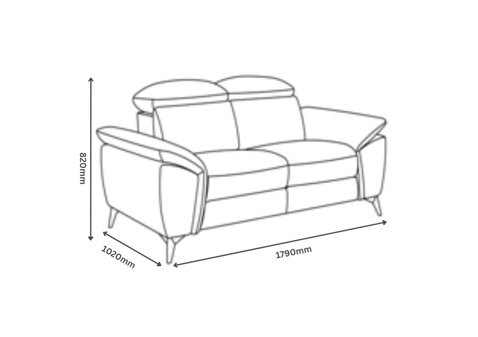 Hugo 2-Seater Static Sofa - Image 5