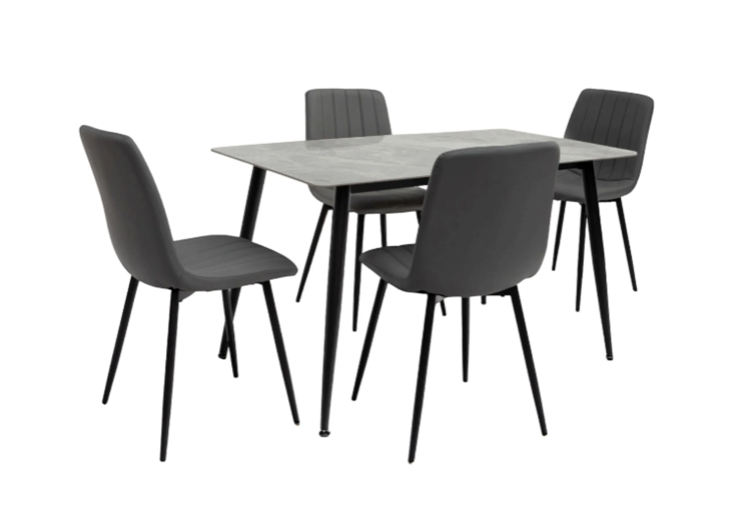 Riley Dining Table with Four Chairs Set - Image 3