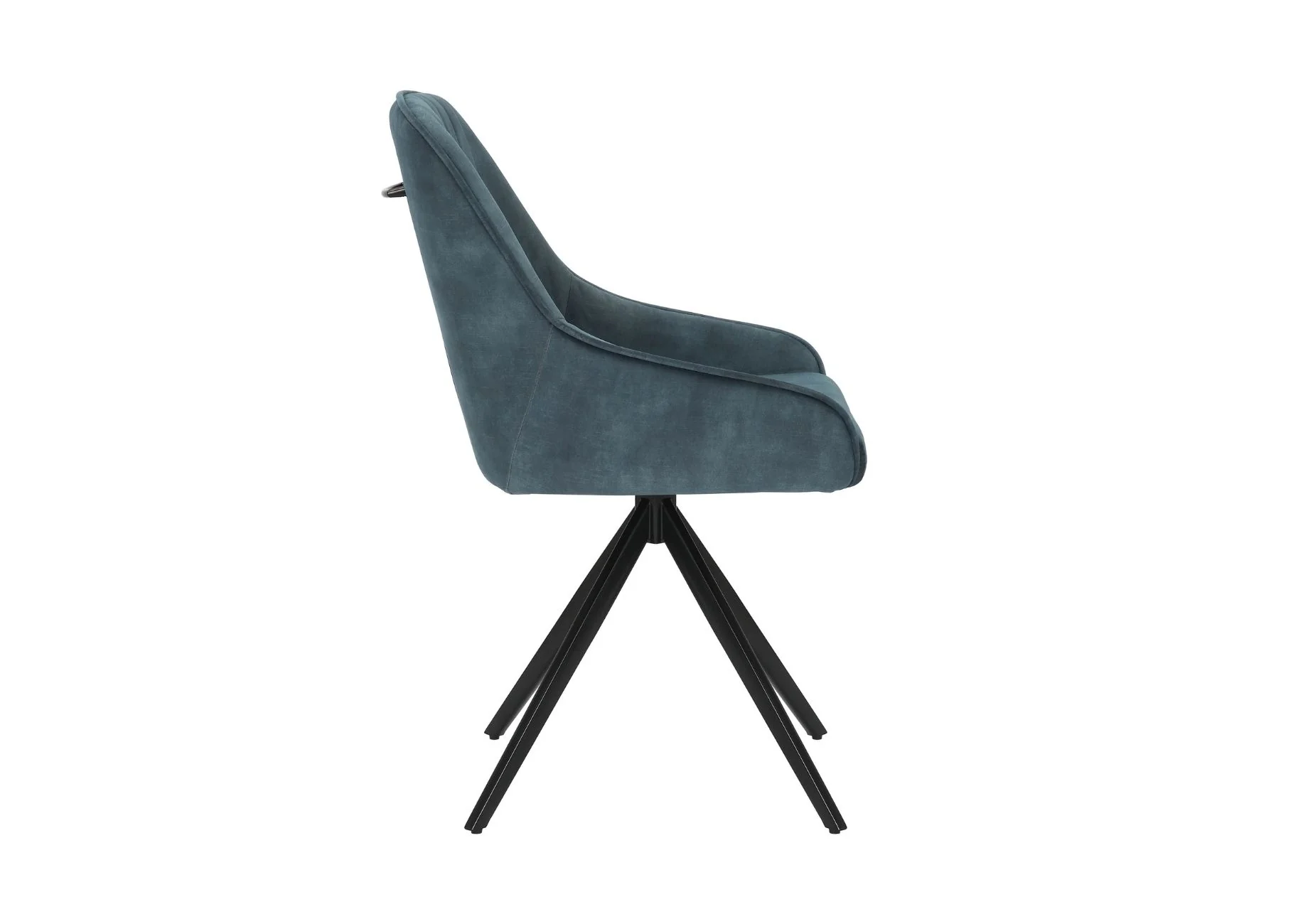 Set of 2 Sofia Velvet Swivel Dining Chairs - Velvet Blue - Image 4